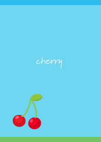 Sweet cherries2 on blue
