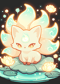 ⭐จิ้งจอกเปล่งแสงริมบึงบัว❤️