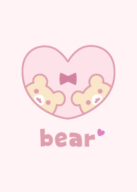 หมี ริบบิ้น [สีชมพู]