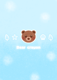 Bear crayon! -light blue-