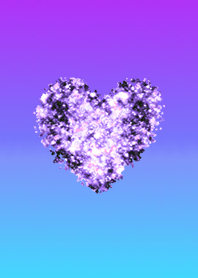 Two Tone Heart Galaxy Purple