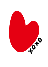 XOXO heart - White-joc