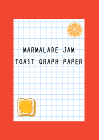 MARMALADE JAM TOAST GRAPH PAPER/RED