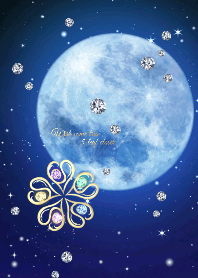 Wish come true,5 Leaf Clover & Moon Ver1