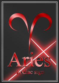 Zodiac signs Aries Red Black2 symbolmark