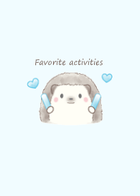 Hedgehog and Favorite activities-blue-