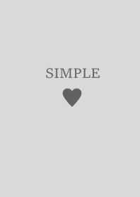 SIMPLE HEART (white gray)