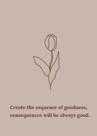 Delicate flower/ beige brown