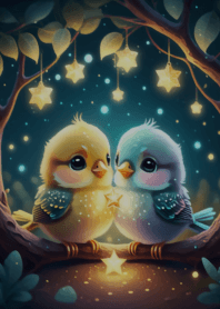 หวาน/นก/คู่รัก/ความรัก