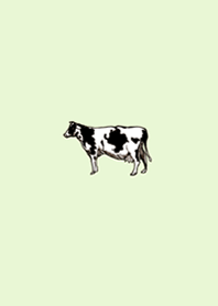 極簡乳牛-淺綠色