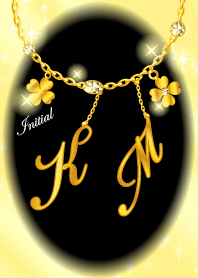 【K&M】イニシャルチャーム運気UP!ゴールド