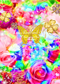 Lucky Rainbow Roses Clover Black