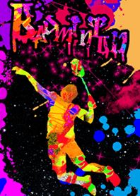 Badminton Graffiti 1 Line Theme Line Store