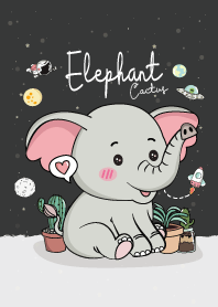 Elephant Cactus Black.