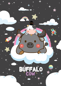 Buffalo&Cow Rainbow Cloud Black