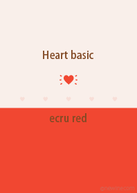 Heart basic ecru red