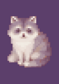 Raccoon Pixel Art Theme  Purple 05