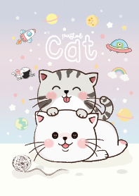 Cat Cute Couple Pastel