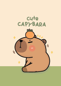 Capybara cute : Green love!