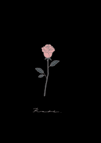 Rose ('23)/ black, pink rose