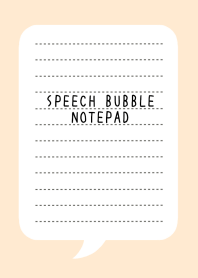 SPEECH BUBBLE NOTEPAD/LIGHT PINK