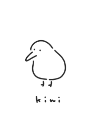 ゆるいキーウィ。白と黒