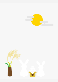 Rabbits and the Moon on white