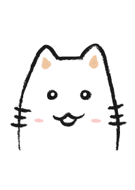 ハロ〜かわいい白い子猫ちゃん！