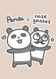 ゆるパンダと鼻メガネ