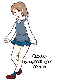 Fluffy ponytail girls theme.