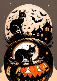 halloween cat d6B8b3