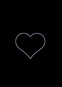 シンプルハート　黒と紫