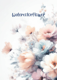 Watercolor-White Flower 51