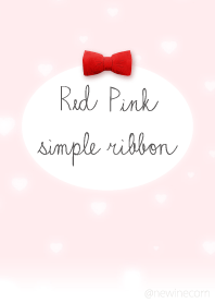 Red Pink simple ribbon
