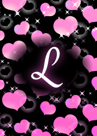 L-Initial- Pink & Black