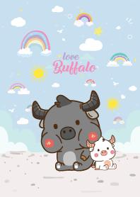 Buffalo Cute Rainbow Kawaii