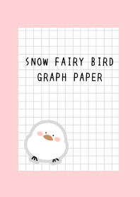 SNOW FAIRY BIRD GRAPH PAPER-PINKj