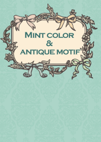 Mint color & antique motif