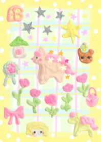 Pony and Roses - yellow