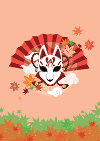 Kitsune mask of autumn