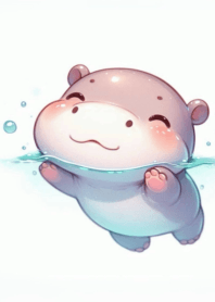 Moo Dong little hippo round body n.3