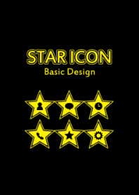 STAR ICON[Yellow×Black]
