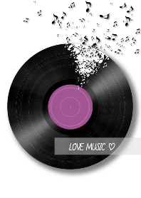 LOVE MUSIC Analog Record Pink Color