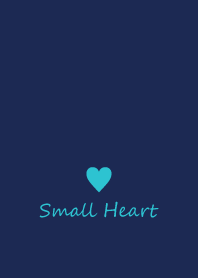 Small Heart *Navy+Turquoise*