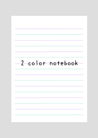 2 COLOR NOTEBOOKj-PURPLE&GREEN-GRAY