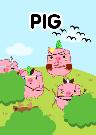 Cute Tribe Pig Theme V.2