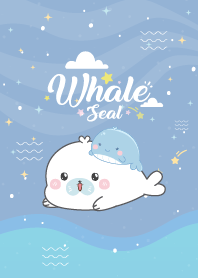 Whale Seal Deep Sea Blue Pastel