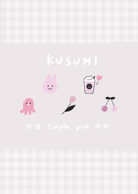 KUSUMI  simple  pink
