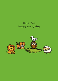 น่ารักสวนสัตว์เรียบง่าย2(สีเขียวสด)