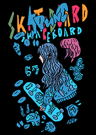 STREET SKATEBOARD GIRL GRAFFITI 010A